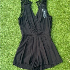 Black Sleeveless Romper